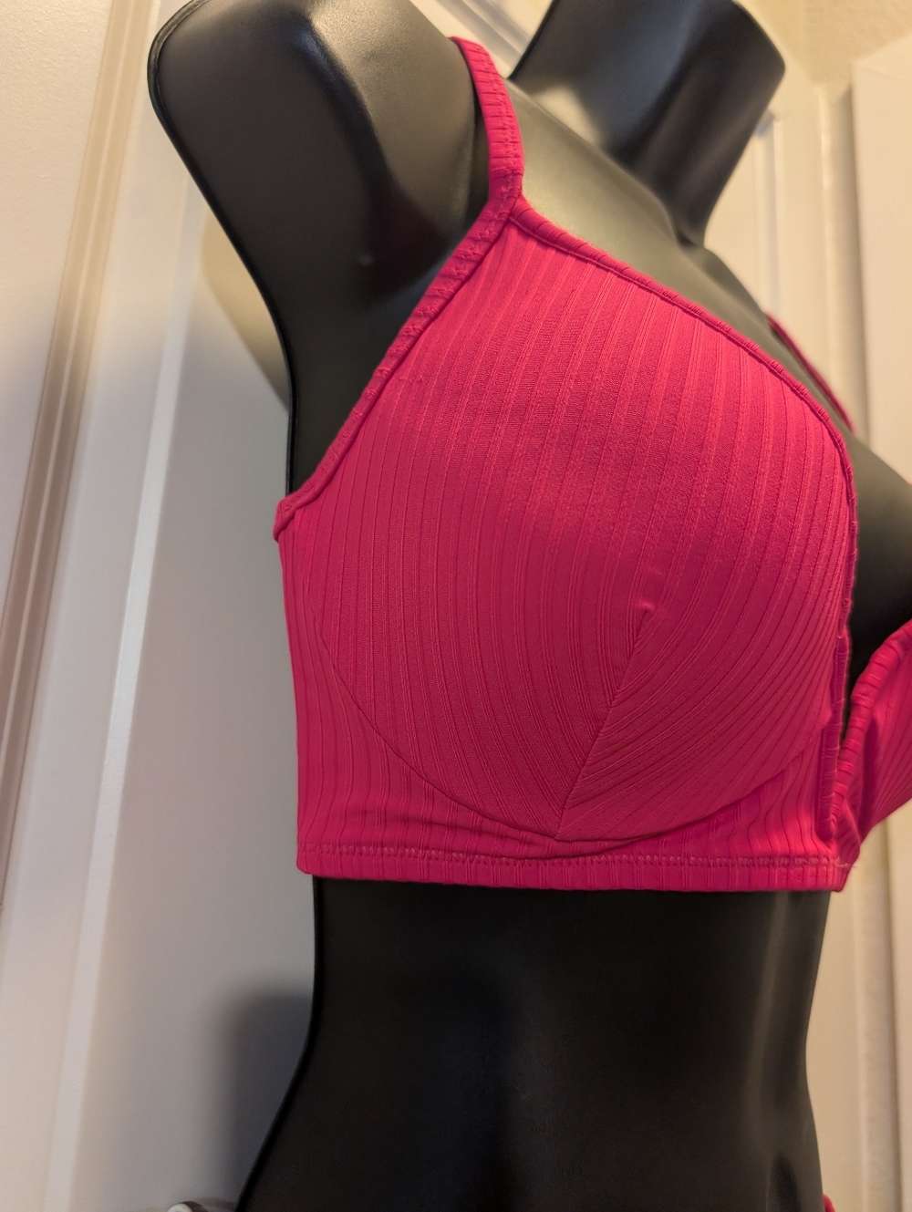Hot Pink Ribbed Shade & Shore Bikini - Picture 4 of 6